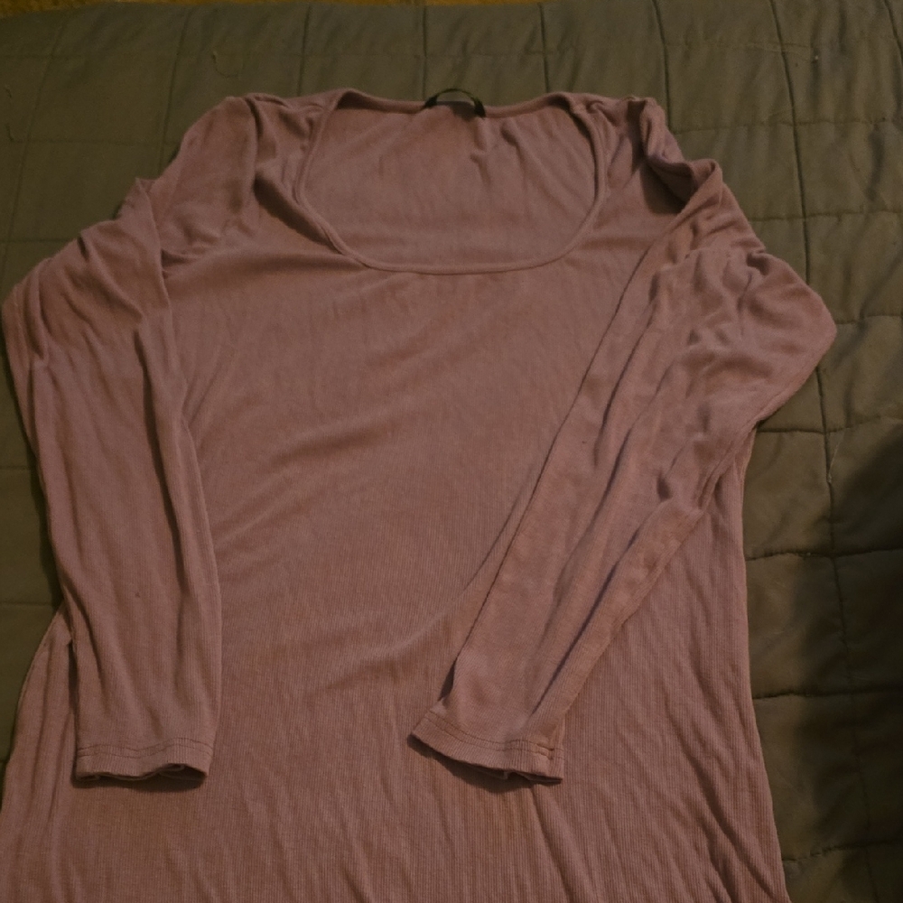 SHEIN Lavender Long Sleeve Midi Dress